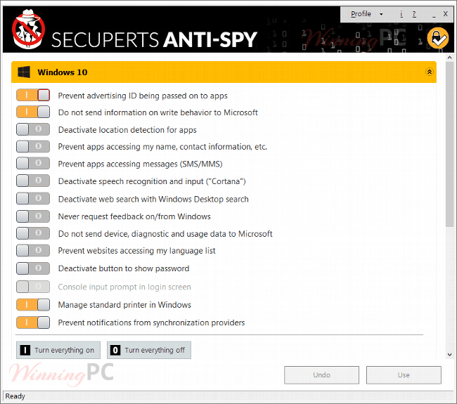 Anti Spy for Windows 10 Screenshot Anti Spy For Windows 10 Screenshot