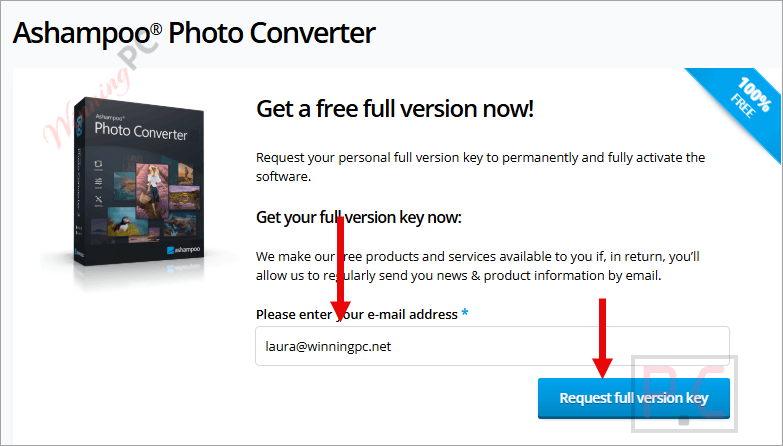 ashampoo photo converter giveaway page