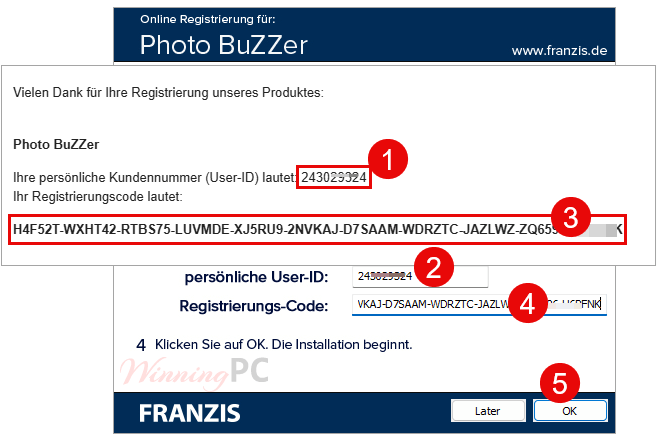 franzis photo buzzer license code download