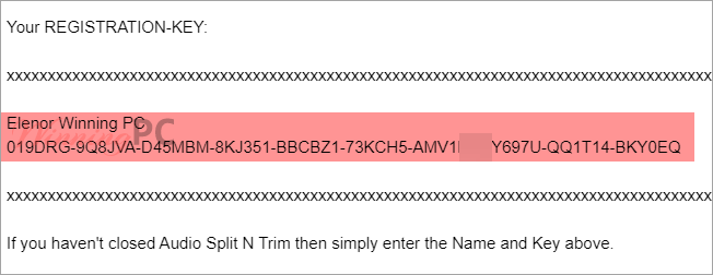 Registration Key Audio Split Trim registration key audio split & trim
