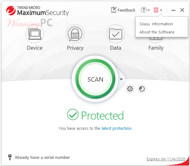 Trend Micro Maximum Security Plus Screenshot