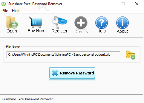 isunshare excel password remover screenshot Isunshare Excel Password Remover Screenshot