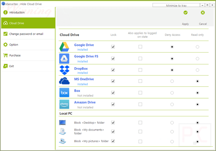 xsecuritas hide cloud drive screenshot xsecuritas hide cloud drive screenshot