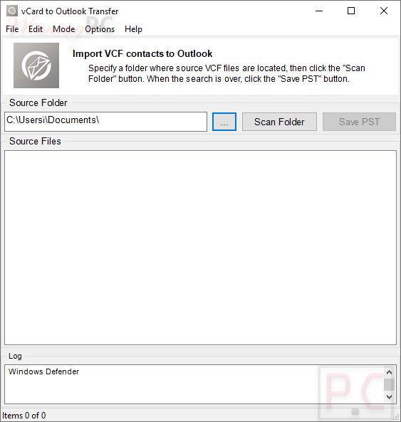 Vcard To Outlook Transfer Screenshot