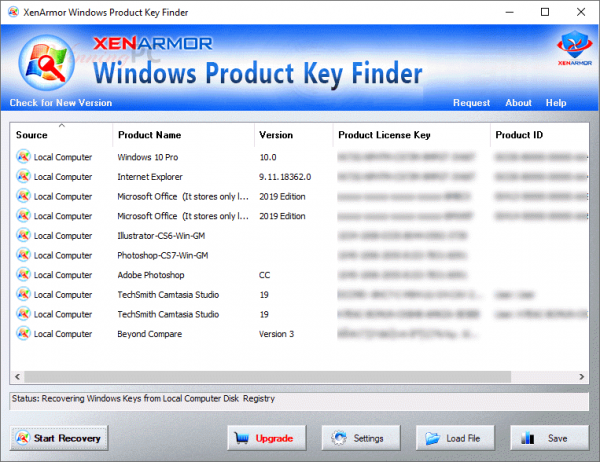 Windows Xp Key Finder Software XenArmor Windows Product Key Finder Free License Key