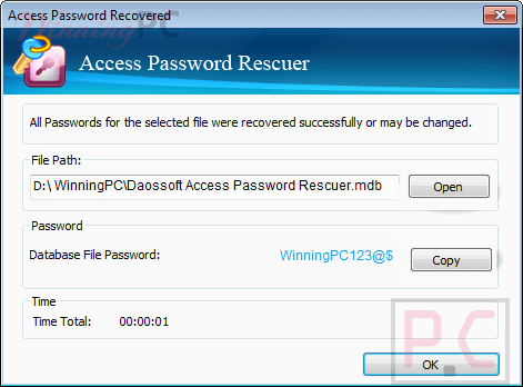 Recovery Daossoft Access Password Rescuer recovery daossoft access password rescuer