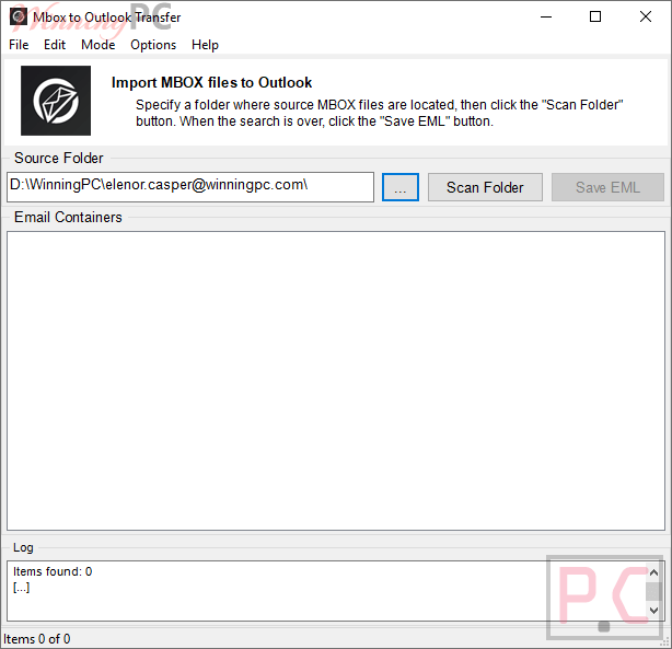Mbox to Outlook Transfer Screenshot mbox to outlook transfer screenshot