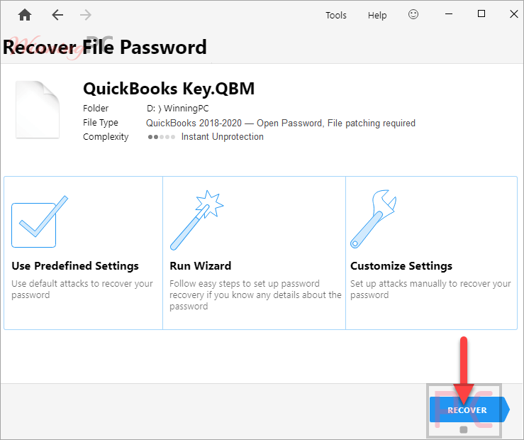 recover passware quickbooks key