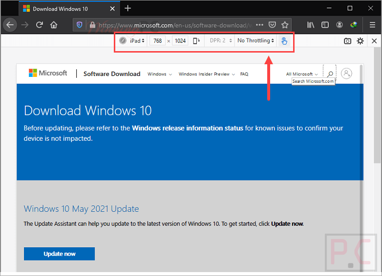 windows 10 iso enable responsive