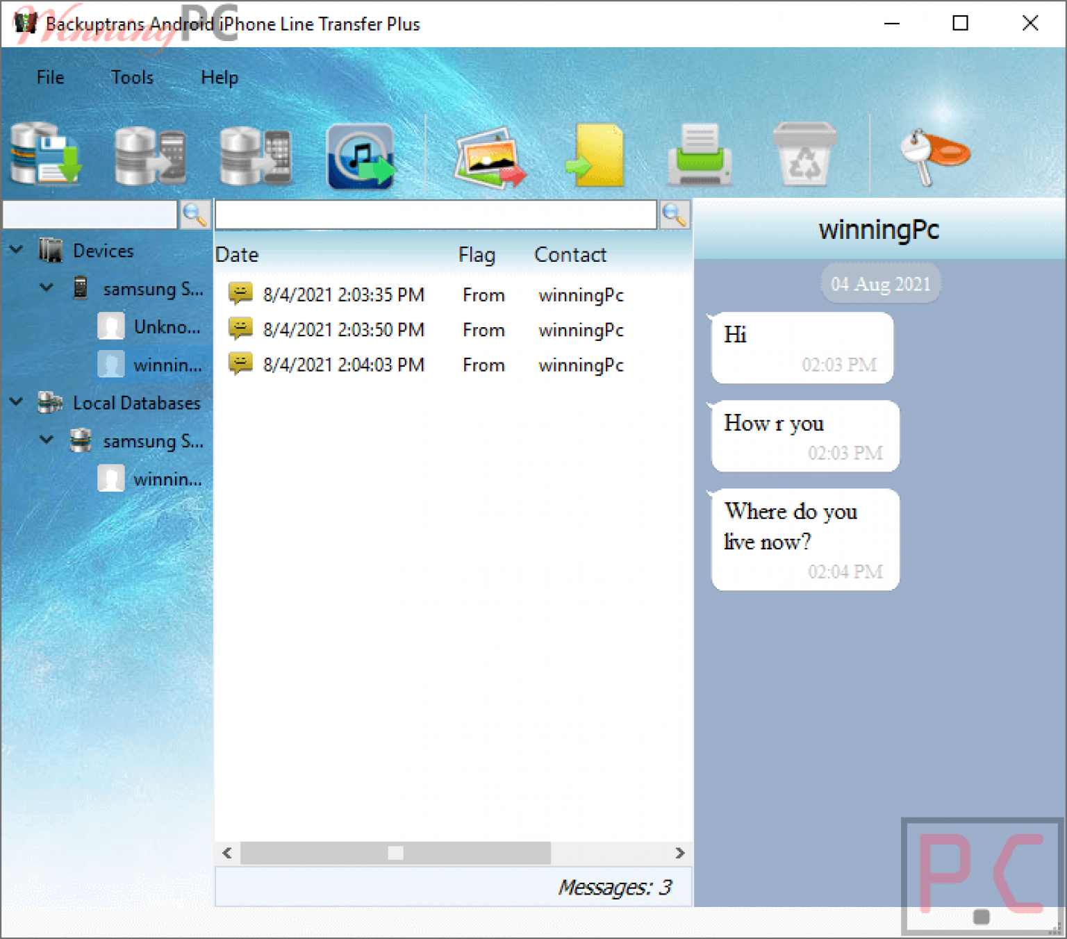 backuptrans android iphone line transfer, アンドロイドからiphone データ移行 – ONPF