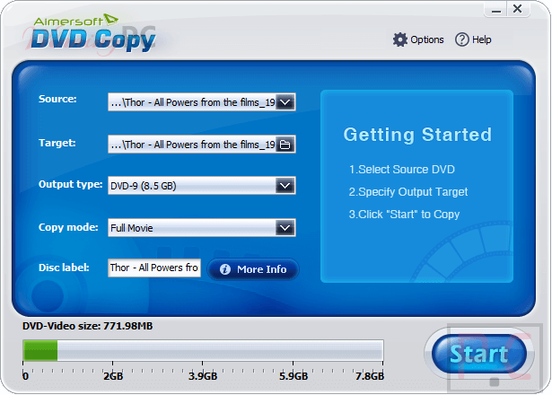aimersoft dvd copy screenshot Aimersoft DVD Copy Screenshot