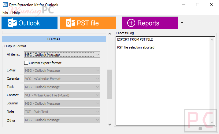 data extraction kit for outlook format