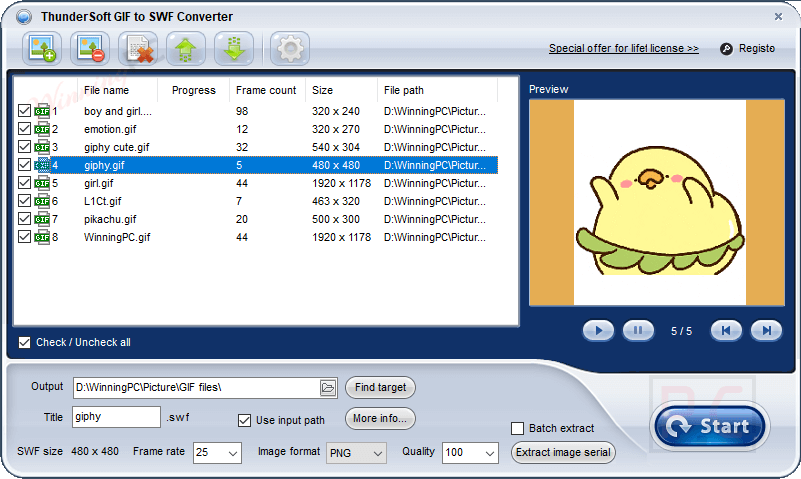 swf converter thundersoft gif converter