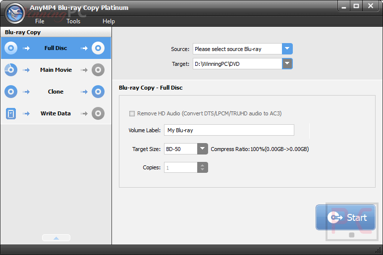 anymp4 blu ray copy platinum screenshot AnyMP4 Blu-ray Copy Platinum screenshot