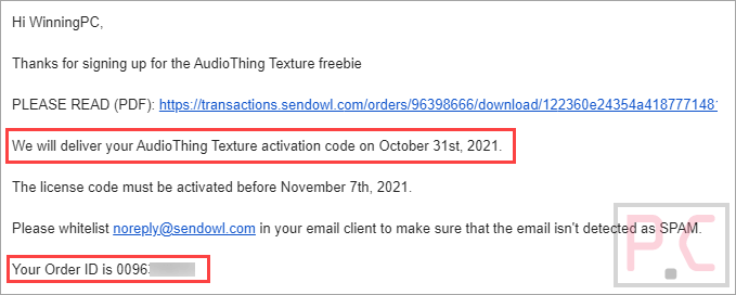 audiothing texture order information audiothing texture order information
