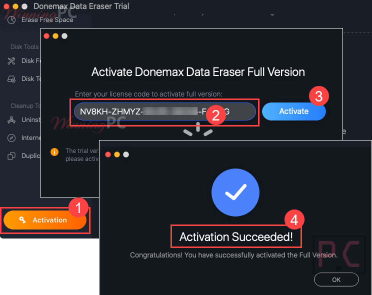 Donemax Data Eraser for Mac Free License Key