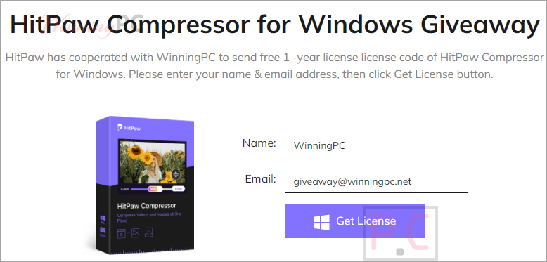 hitpaw compressor giveaway page