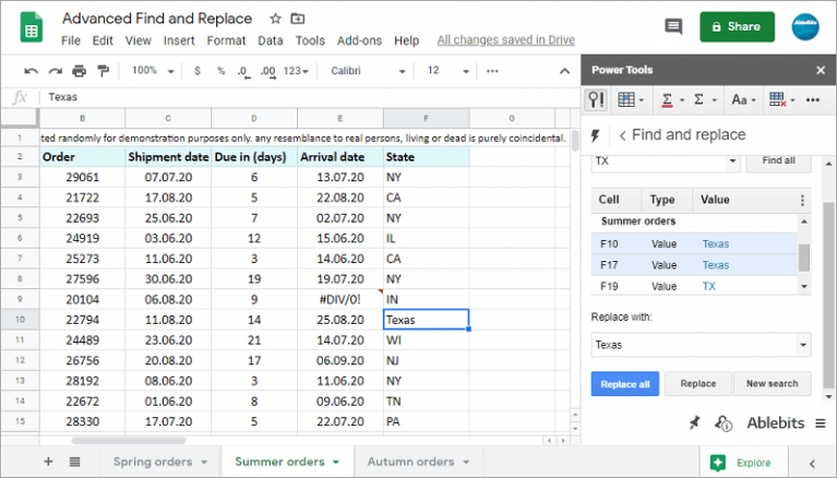 Advanced Find and Replace for Google Sheets: 41% Off