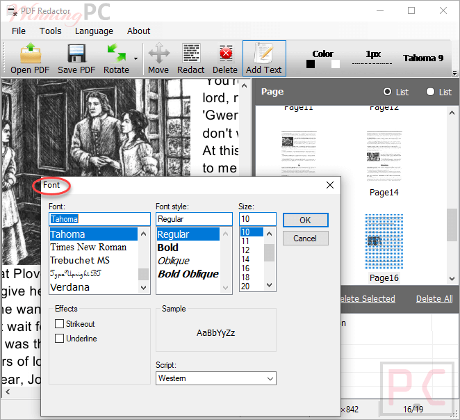 font pdf redactor pro