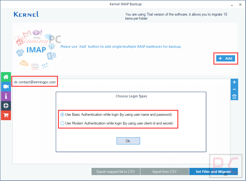 kernel imap backup add email account kernel imap backup add email account