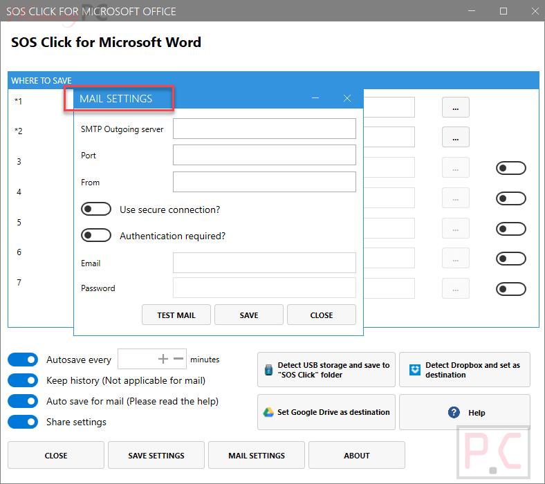 mail settings sos click for microsoft word mail settings sos click for microsoft word