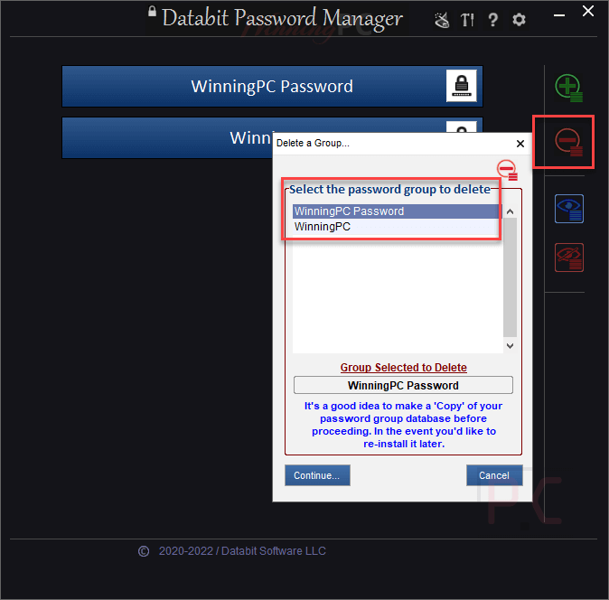 delete a group databit password manager delete a group databit password manager