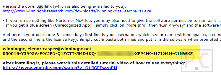 Get Winning Prize Search PRO License Key