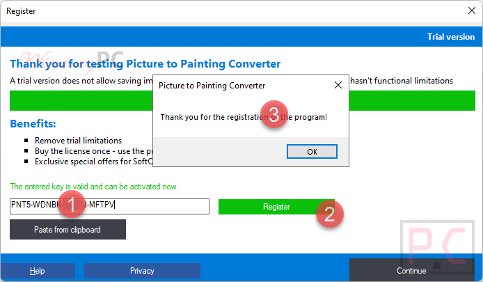 Register Softorbits Picture To Painting Converter