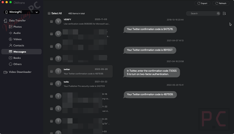 dmtrans for mac messages screenshot dmtrans for mac messages screenshot