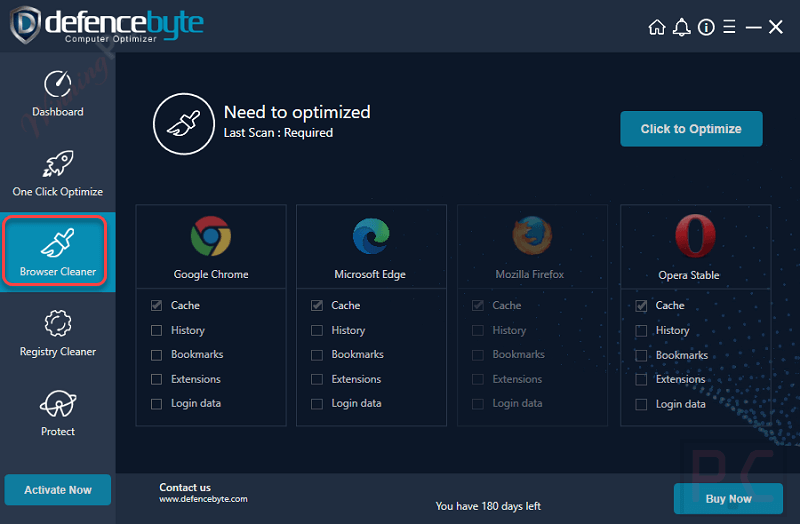 browser cleaner defencebyte computer optimizer browser cleaner defencebyte computer optimizer