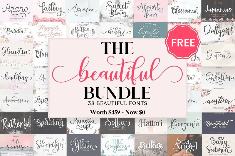 free the beautiful font bundle free the beautiful font bundle