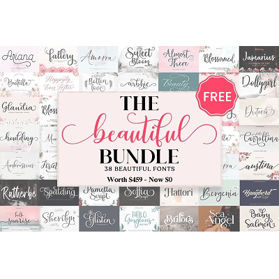 The Beautiful Font Bundle Free Download Giveaway 2023