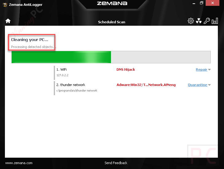 cleaning pc zemana antilogger