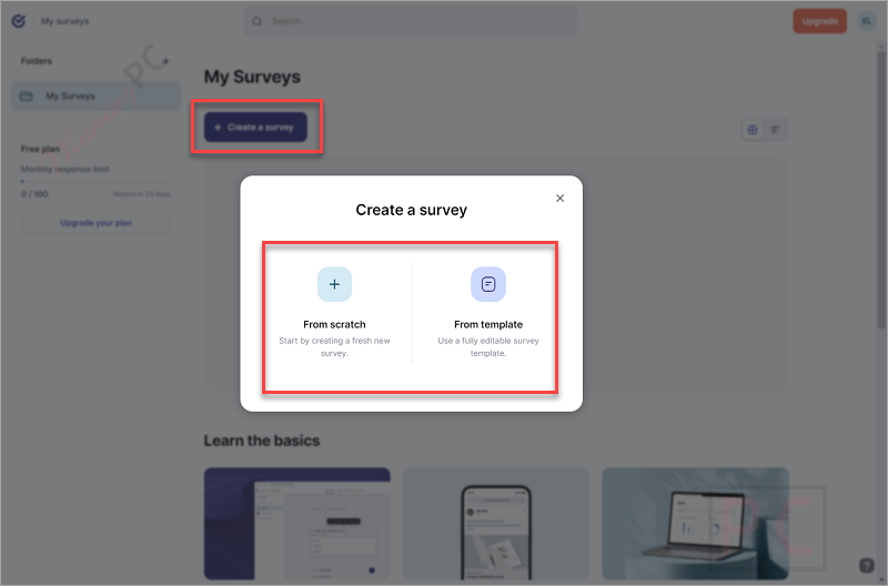 create a survey survio