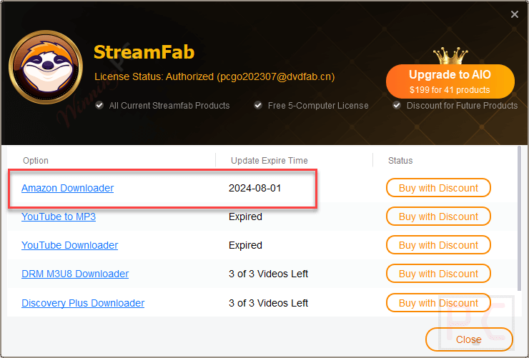 license status streamfab amazon downloader license status streamfab amazon downloader