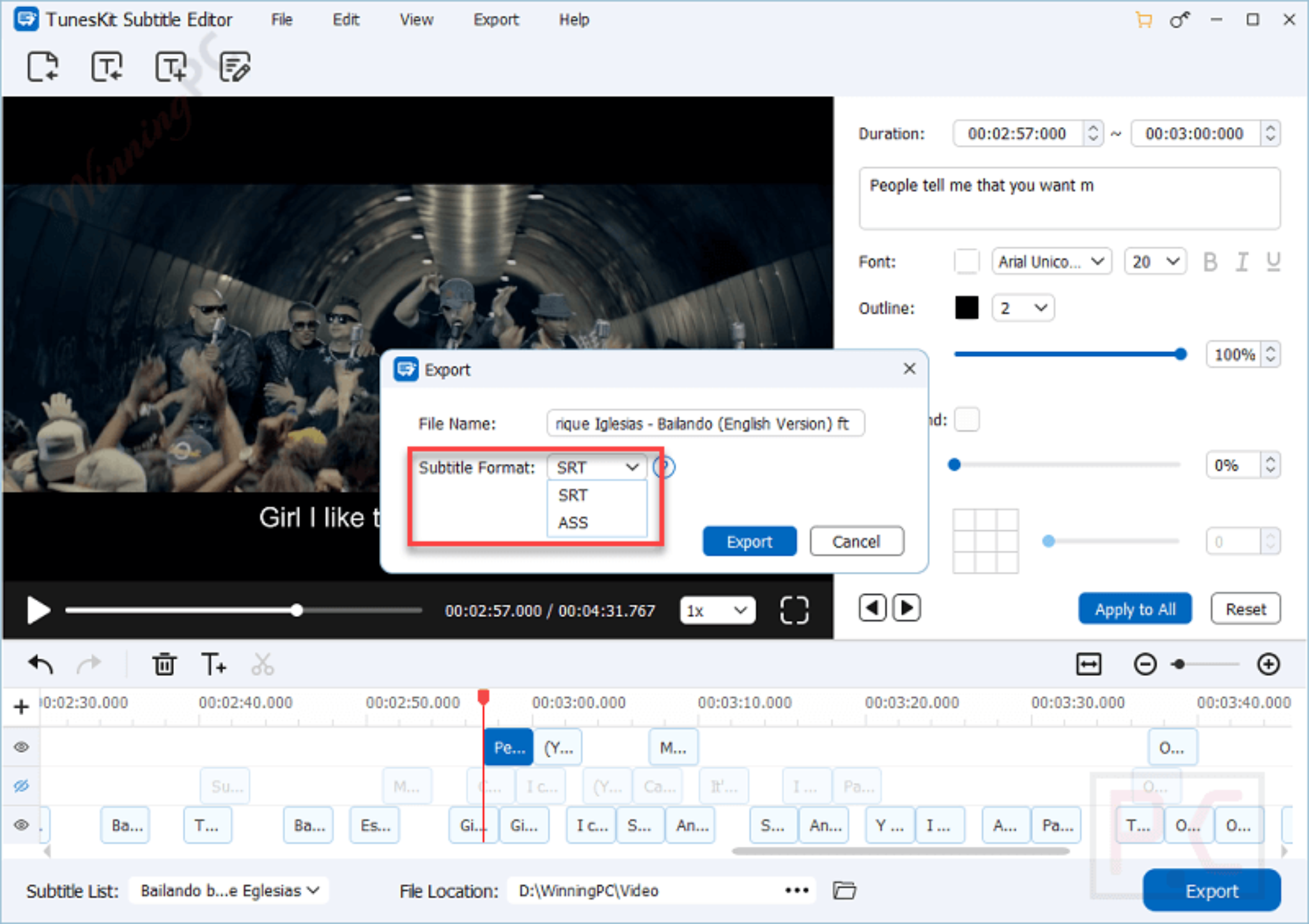 Subtitle Keyboard TunesKit Subtitle Editor 76% Off Coupon Code 2026