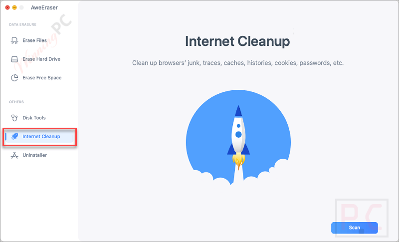internet cleanup magoshare aweeraser for mac