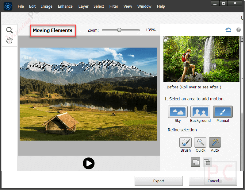 moving elements adobe photoshop elements