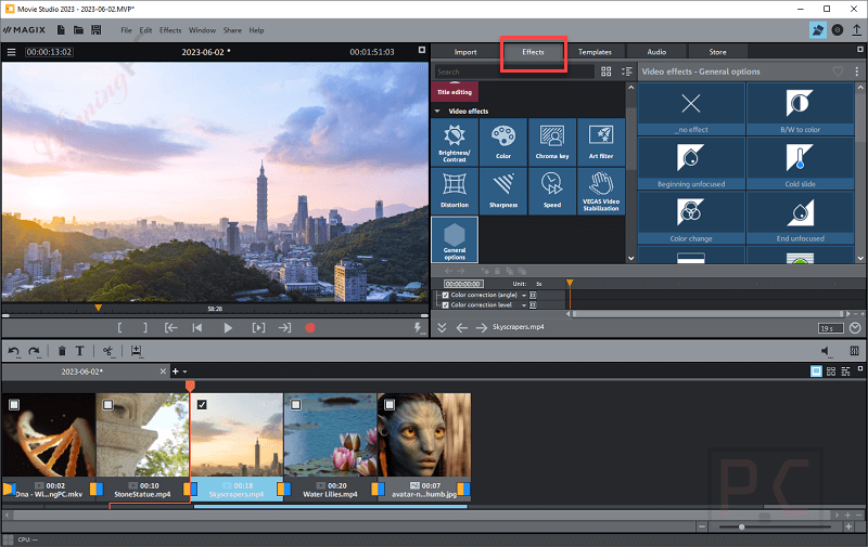 effects magix movie studio effects magix movie studio