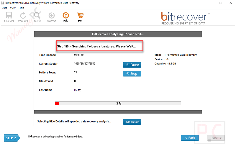 bitrecover pen drive recovery wizard analysing bitrecover pen drive recovery wizard analysing