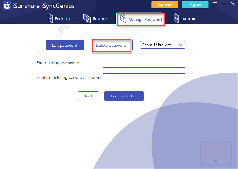 delete password isunshare isyncgenius delete password isunshare isyncgenius