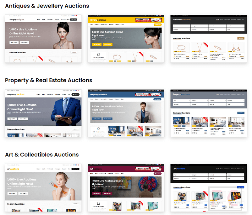 premiumpress auction theme pre build layouts