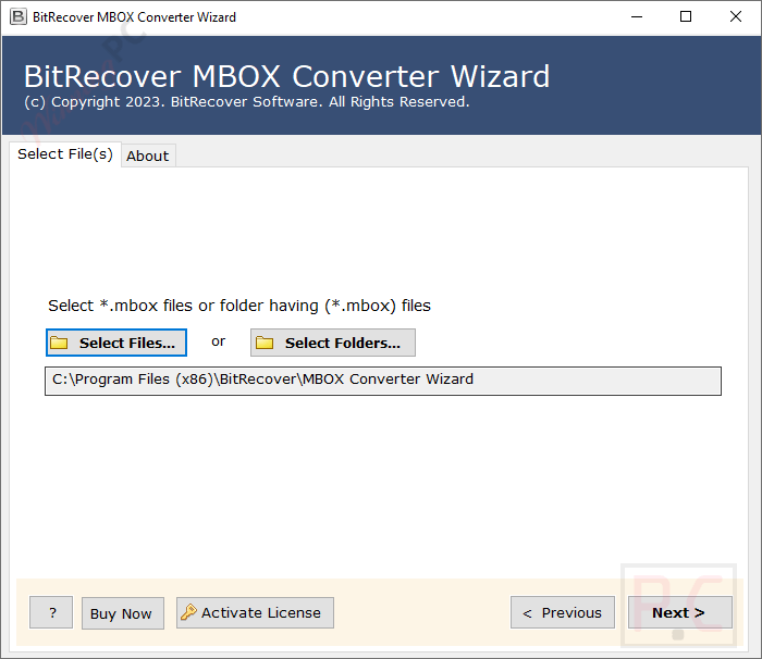 select files bitrecover mbox to office 365 wizard Select Files BitRecover MBOX to Office 365 Wizard