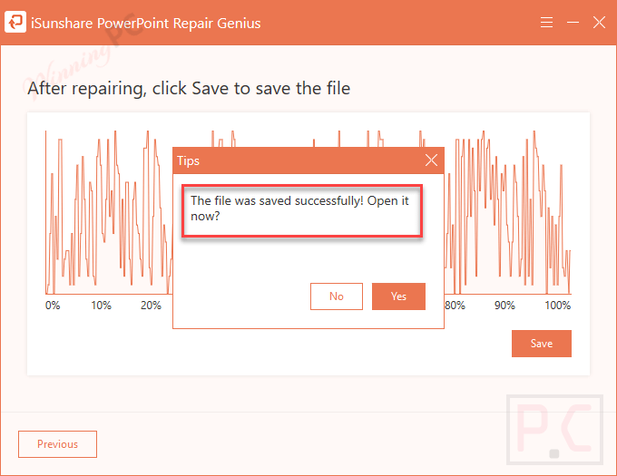 successfully isunshare powerpoint repair genius