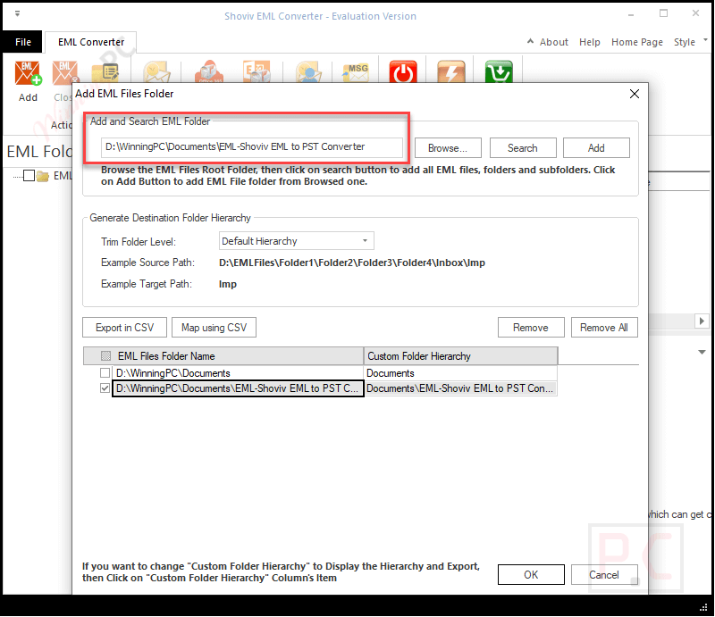 add eml folder shoviv eml to pst converter add eml folder shoviv eml to pst converter