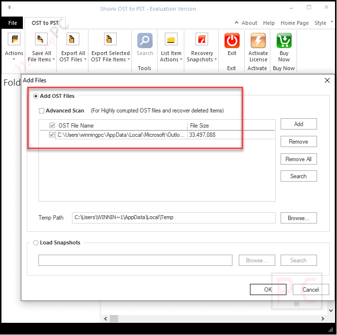 add ost files shoviv ost to pst converter Add OST files Shoviv OST to PST Converter