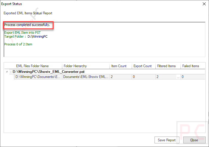 export status shoviv eml to pst converter export status shoviv eml to pst converter