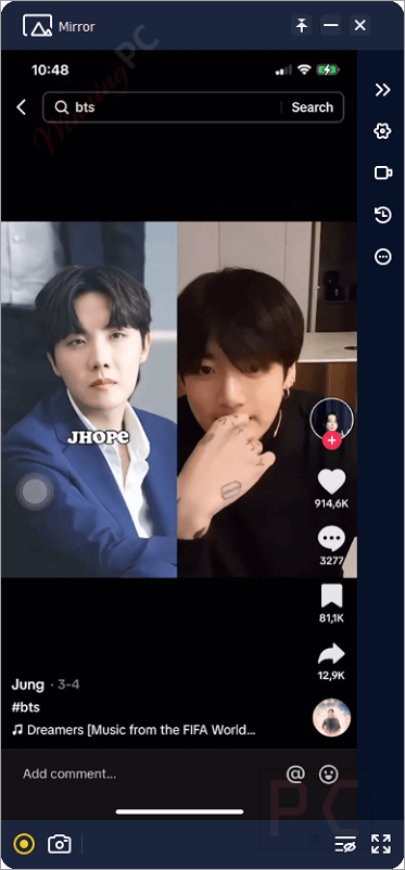 mirror phone to pc anymp4 phone mirror