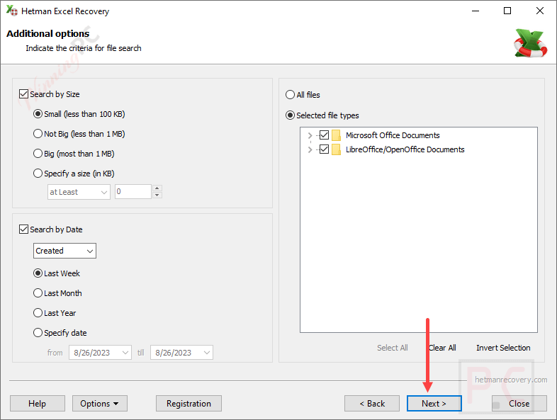 additional options hetman excel recovery additional options hetman excel recovery