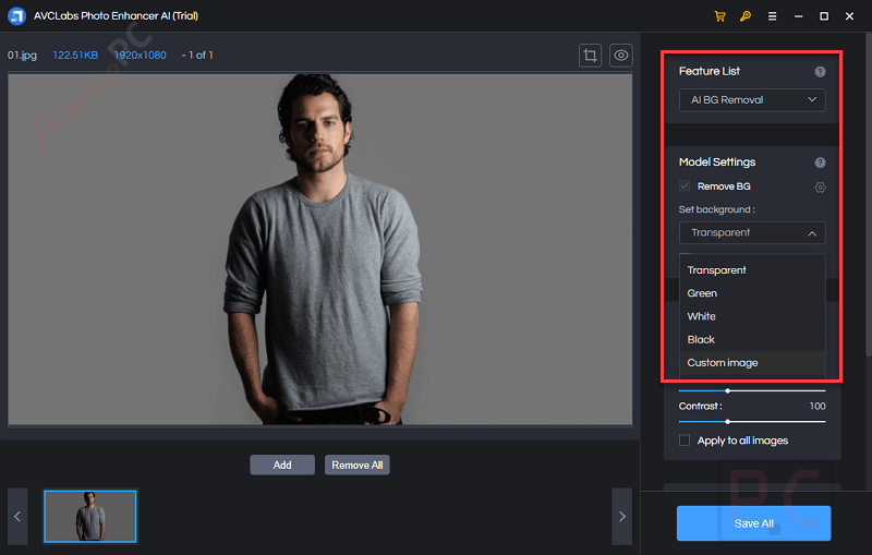 ai bg removal avclabs photo enhancer ai
